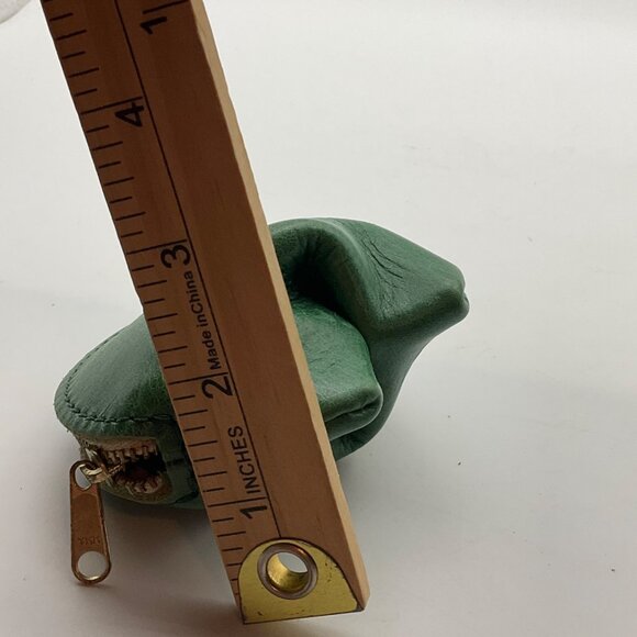 Portland Leather Goods Fortune Cookie Coin Pouch Charm Emerald Green - Picture 8 of 9